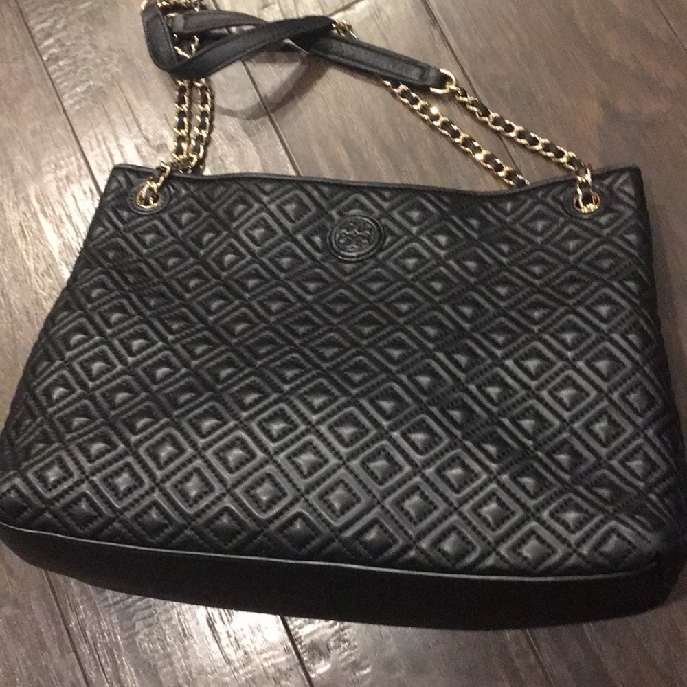 Tory Burch Marion Diamond Quilted Leather Tote